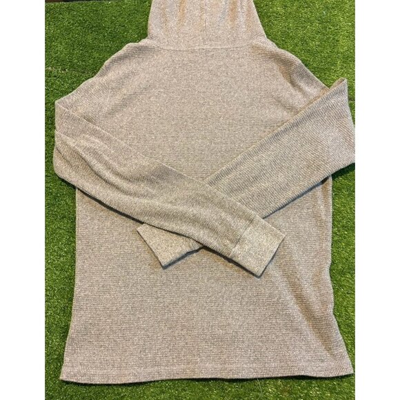 Ralph Lauren Polo hoodie mens large gray waffle knit pockets pullover casual 45 - Picture 11 of 13